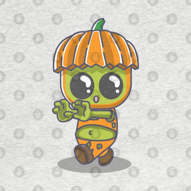 Cute pumpkin zombie by fflat hds